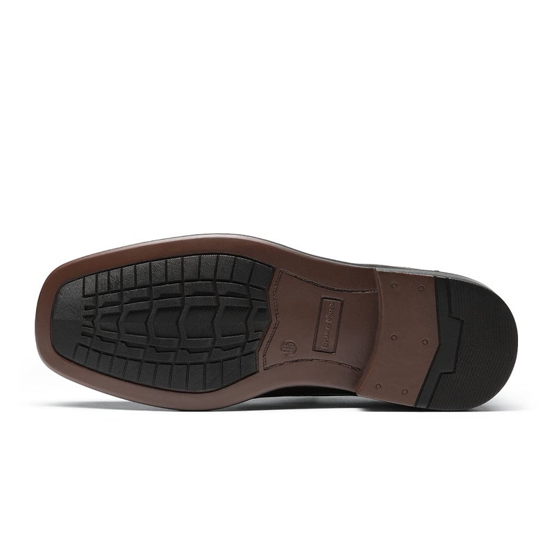 Bruno Marc Men's Goldman-02 Slip on Leather Lined Square Toe Dress Loafers Shoes for Casual Weekend Formal Work,Size 10.5,Dark/Brown,GOLDMAN-02 - Image 5